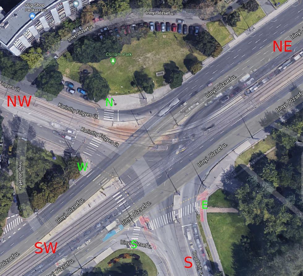 satellite view of a junction
